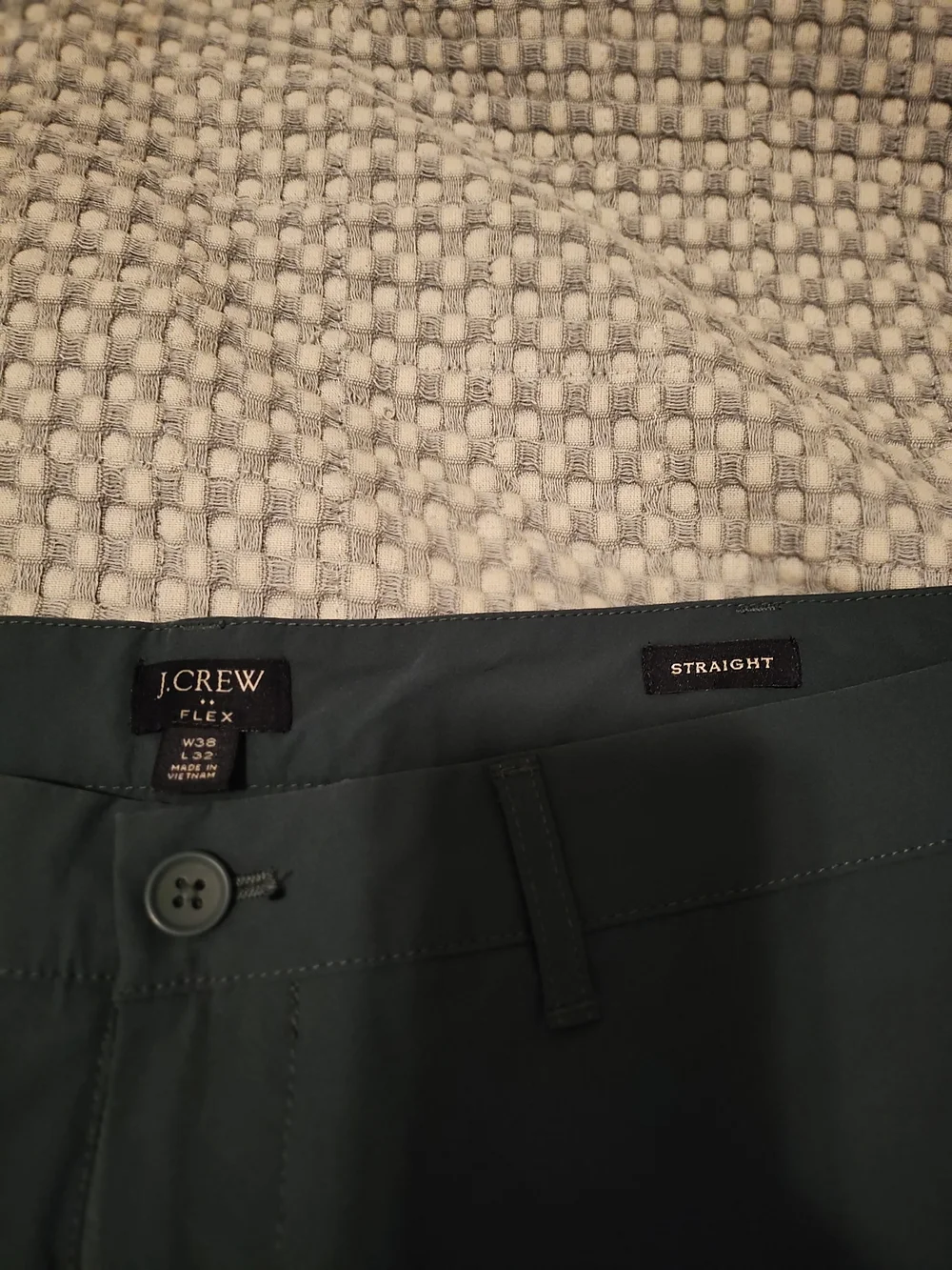 J-Crew Mens Deep Teal Tech Pants 38x32